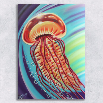 Jellyfish original oil painting