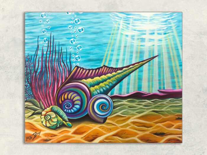 sea shell original oil painting