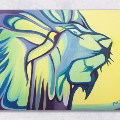 lion original oil painting on canvas